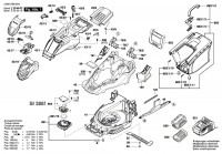 Bosch 3 600 HB9 605 Advancedrotak 36-660 Lawnmower 36 V / Eu Spare Parts